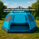 Barraca Camping Articulada 2,7M X 2,7M X 1,5M 5-8 Pessoas Ômega