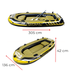 Bote Inflável Par Remos + Bomba ar Fishman 350 Pathfinder até 340kg