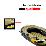 Bote Inflável Par Remos + Bomba ar Fishman 200 Pathfinder até 190kg