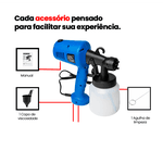 Pistola Elétrica para Pintura Pulverizador de Tinta 400w Ômega