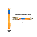 Cinta com catraca para amarração e fixação 800kg x 25mm Ômega