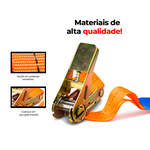 Cinta com catraca para amarração e fixação 800kg x 25mm Ômega