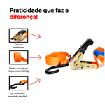 Cinta com Catraca para Amarração de Cargas 680kg x 25mm x 4,5m
