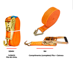  Cinta com Catraca para Fixação 5T x 9m x 50mm Ômega