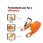  Cinta com Catraca para Fixação 5T x 9m x 50mm Ômega
