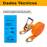  Cinta com Catraca para Fixação 5T x 9m x 50mm Ômega