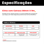  Cinta com Catraca para Fixação 5T x 9m x 50mm Ômega