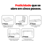 Mesa Maleta com Pernas Dobraveis 90 X 60 X 70 X 30cm Ômega