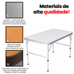 Mesa Maleta com Pernas Dobraveis 90 X 60 X 70 X 30cm Ômega