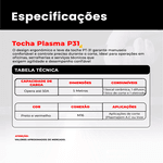 Tocha Plasma PT 31 5M Conexão M16 X 1,5MM 2 Pinos Ômega