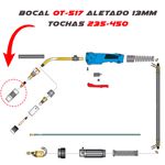 Bocal Tocha 235-450-470 MIG OT-517 Aletado 13mm Curto