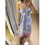 VESTIDO FUNDO AZUL ESTAMPADO