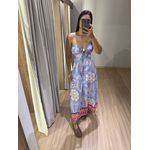 VESTIDO FUNDO AZUL ESTAMPADO