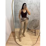BODY MARROM MALHA CANELADA 