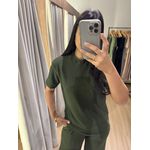 CONJUNTO VERDE MILITAR MALHA CANELADA 