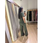 CONJUNTO VERDE MILITAR MALHA CANELADA 