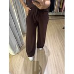 CONJUNTO MARROM MALHA CANELADA