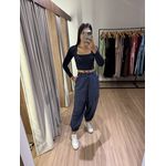 CROPPED POLIAMIDA PRETO 