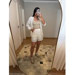 CONJUNTO SHORTS E CAMISA LOVE BRANCO