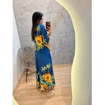 VESTIDO IZAAC ESTAMPADO FUNDO AZUL MARINHO