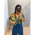 VESTIDO IZAAC ESTAMPADO FUNDO AZUL MARINHO