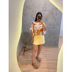 BATA CARLA ESTAMPADA VISCOSE COM BABADO NA MANGA FUNDO CLARO