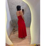 VESTIDO VERMELHO COM DETALHE MARTELADO