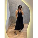 VESTIDO PRETO AMARRAÇÃO COM BOLSO 