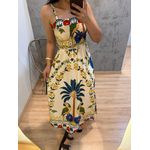 VESTIDO NIKOLY ALCINHA ESTAMPADO PALMEIRA AZUL