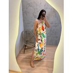 VESTIDO COSTAS ABERTAS MARIBU FUNDO CLARO