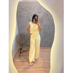 CONJUNTO CALÇA/CROPPED REGATA ROAD AMARELO 