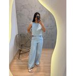 CONJUNTO CALÇA/CROPPED REGATA ROAD AZUL 