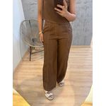 CONJUNTO CALÇA/CROPPED REGATA ROAD MARROM 