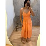 VESTIDO ALICE CHIFON LARANJA CLARO