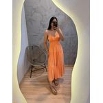 VESTIDO ALICE CHIFON LARANJA CLARO