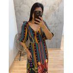 VESTIDO MARIBEL ESTAMPADO VISCOSE FUNDO AZUL