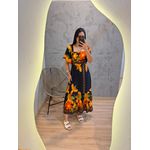 VESTIDO JARDIM ESTAMPADO FUNDO PRETO