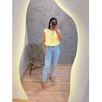 BLUSA REGATA OMBREIRA AMARELA