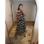 VESTIDO LADY ESTAMPADO FUNDO PRETO