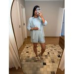 CONJUNTO SHORTS E CAMISA LOVE AZUL