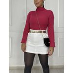 Cropped Tricot Canelado Modal Pink