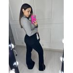 Calça flare preta elastano online