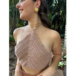 Top Croche Triângulo Nude