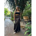 Top Croche Faixa Preto