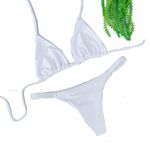 Biquíni Cortininha Branco Tira Viés 