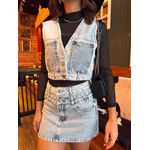 Colete Cropped Jeans