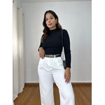 Blusa Lisa Canelada Preta