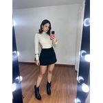 Short Saia Alfaiataria Benditta Preto