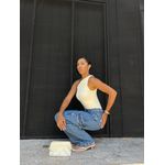 Calça Jeans Cargo Estonada Média