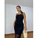 Vestido Tule Preto Alça